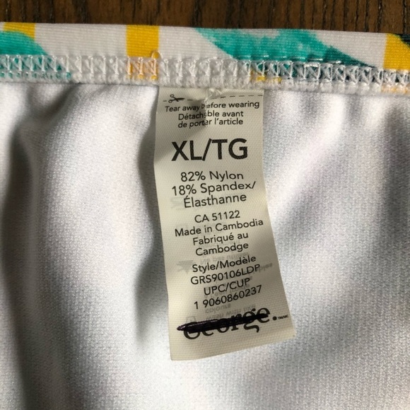 🎄  George bikini bottom leaf pattern SZ XL NWOT - Picture 5 of 6